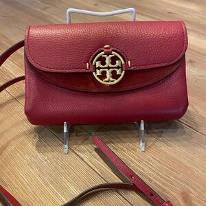 Red Tory Burch Leather Crossbody Purse